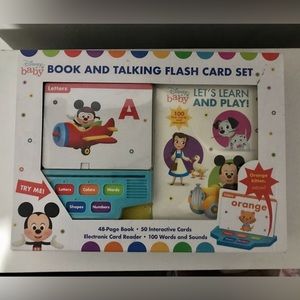 Disney Baby Book and Talking Flash Card Set New in Box Learning Toys